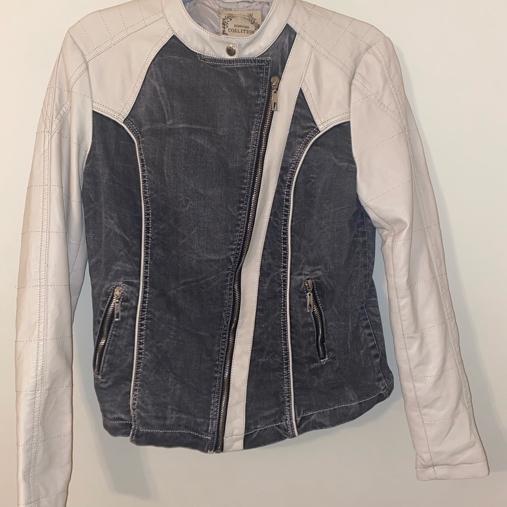 Downtown Coalition Women’s Zip Up Moto Jacket